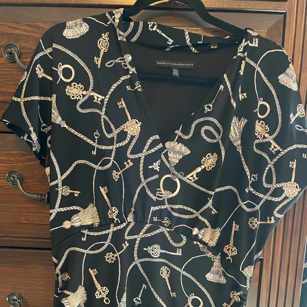 WHBM Golden Chains Top- Like New Size L